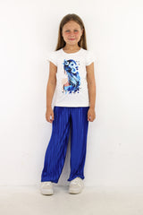 Minime - Pleated Wide leg Satin pants