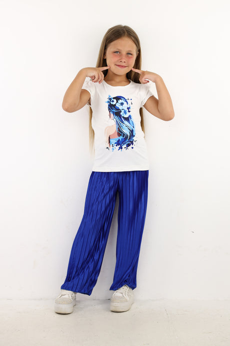 Minime - Blue Lady printed T-Shirt