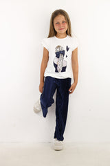 Minime - Pleated Wide leg Satin pants