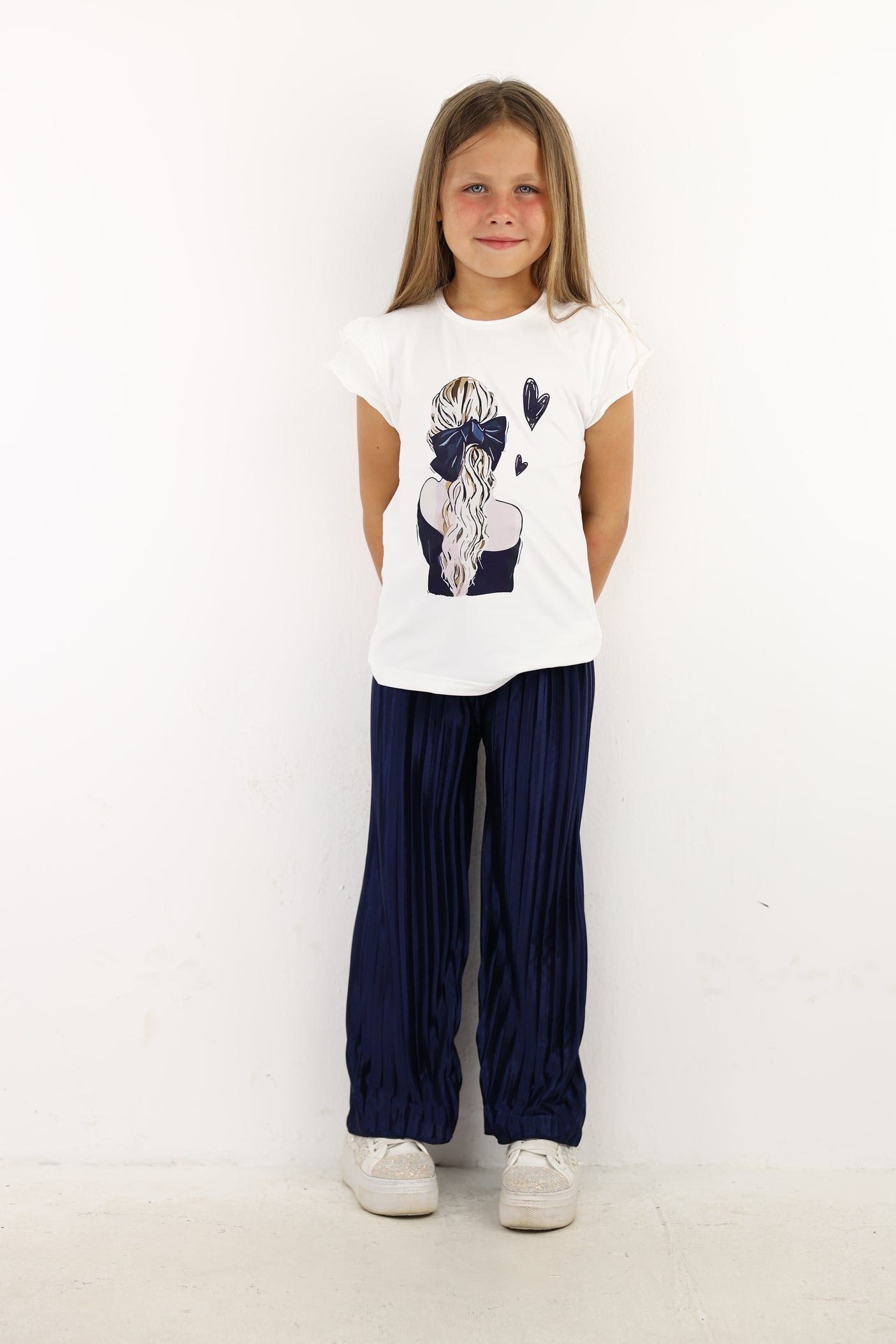 Minime - Dark Blue Lady printed T-Shirt