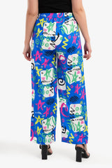 High Waist Printed Pants