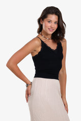 Sleeveless Top with Lace