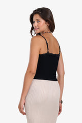 Sleeveless Top with Lace