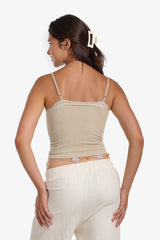 Sleeveless Top with Lace
