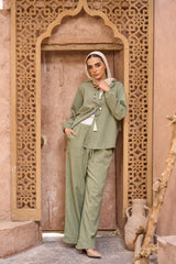 Self Pattern Tencel Pants