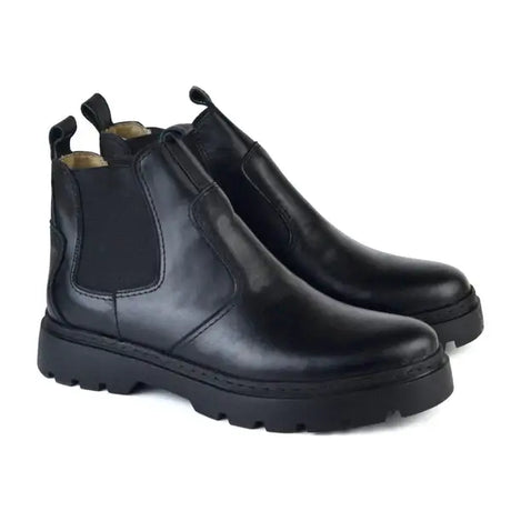 Leazus - Leather Chunky Boot - 4001 Black