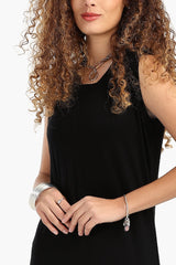 Carina - Viscose Solid Pattern Dress