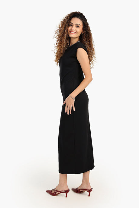 Carina - Black Slim Fit Dress
