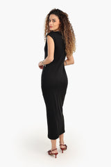 Carina - Black Slim Fit Dress
