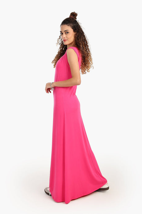Carina - Viscose Solid Pattern Dress