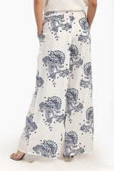 Carina - Pants with Blue Print