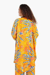 Carina - Printed Cardigan with Side Slits