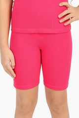 Carina - Girly Ribbed Cycling Shorts
