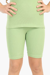 Carina - Girly Ribbed Cycling Shorts