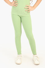Carina - Girly Ribbed Leggings