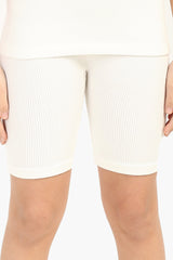 Carina - Girly Ribbed Cycling Shorts