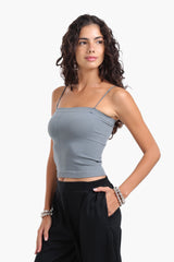 Carina - Ribbed Square Neck Top