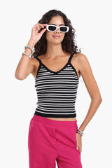 Carina - Slim Fit Striped Top