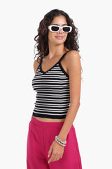 Carina - Slim Fit Striped Top