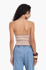 Carina - Slim Fit Striped Top
