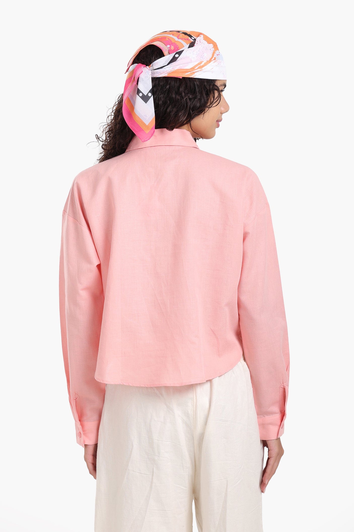 Carina - Long Sleeves Cropped Shirt