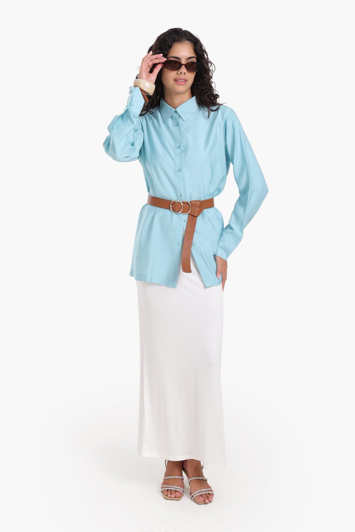 Carina - Voile Button Closure Shirt