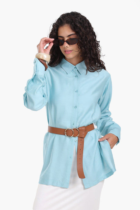 Carina - Voile Button Closure Shirt