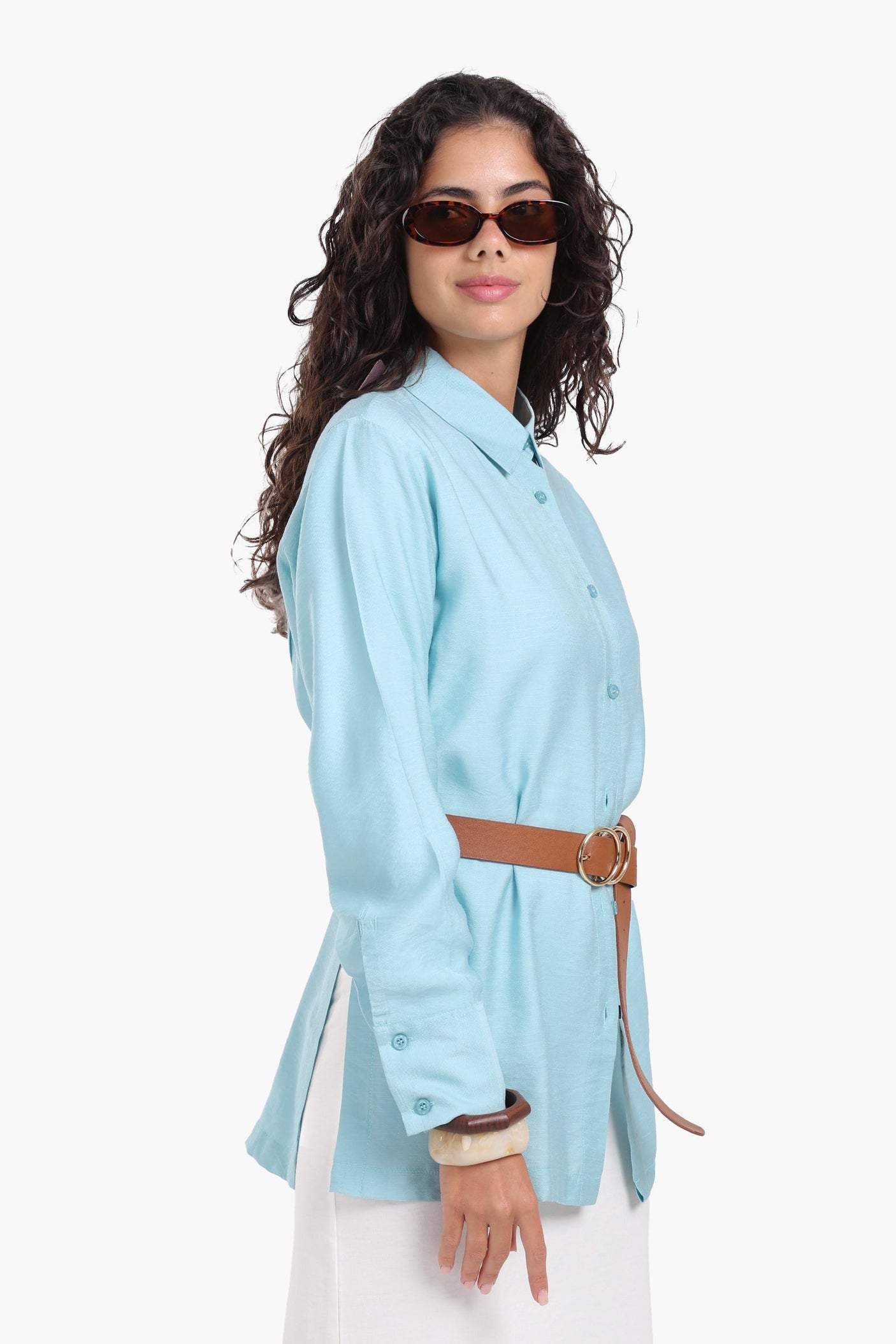 Carina - Voile Button Closure Shirt