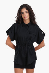 Carina - Lounge Shirt with Drawstring Waist
