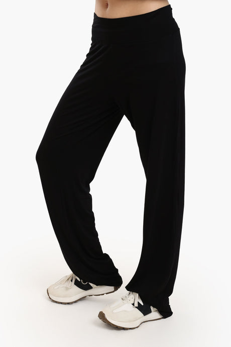 Black Viscose Pants