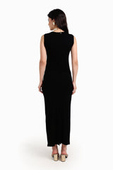 Carina - Sleeveless Dress with Back Slit