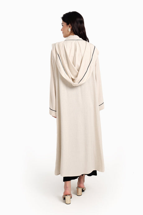 Carina - Beige Crescent & Stars Kimono
