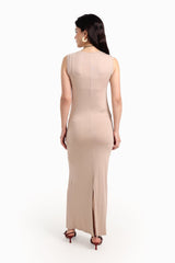 Carina - Sleeveless Dress with Back Slit