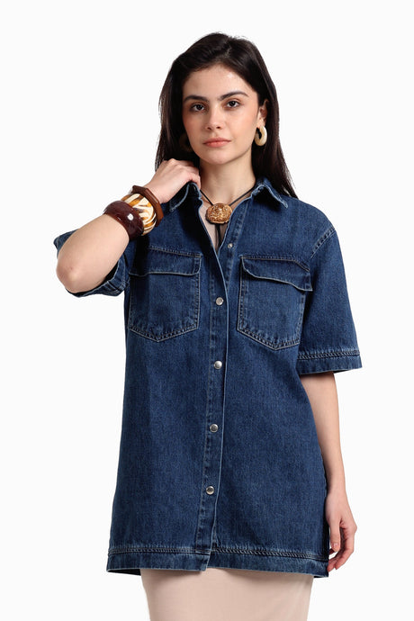 Carina - Denim Shirt With Pockets