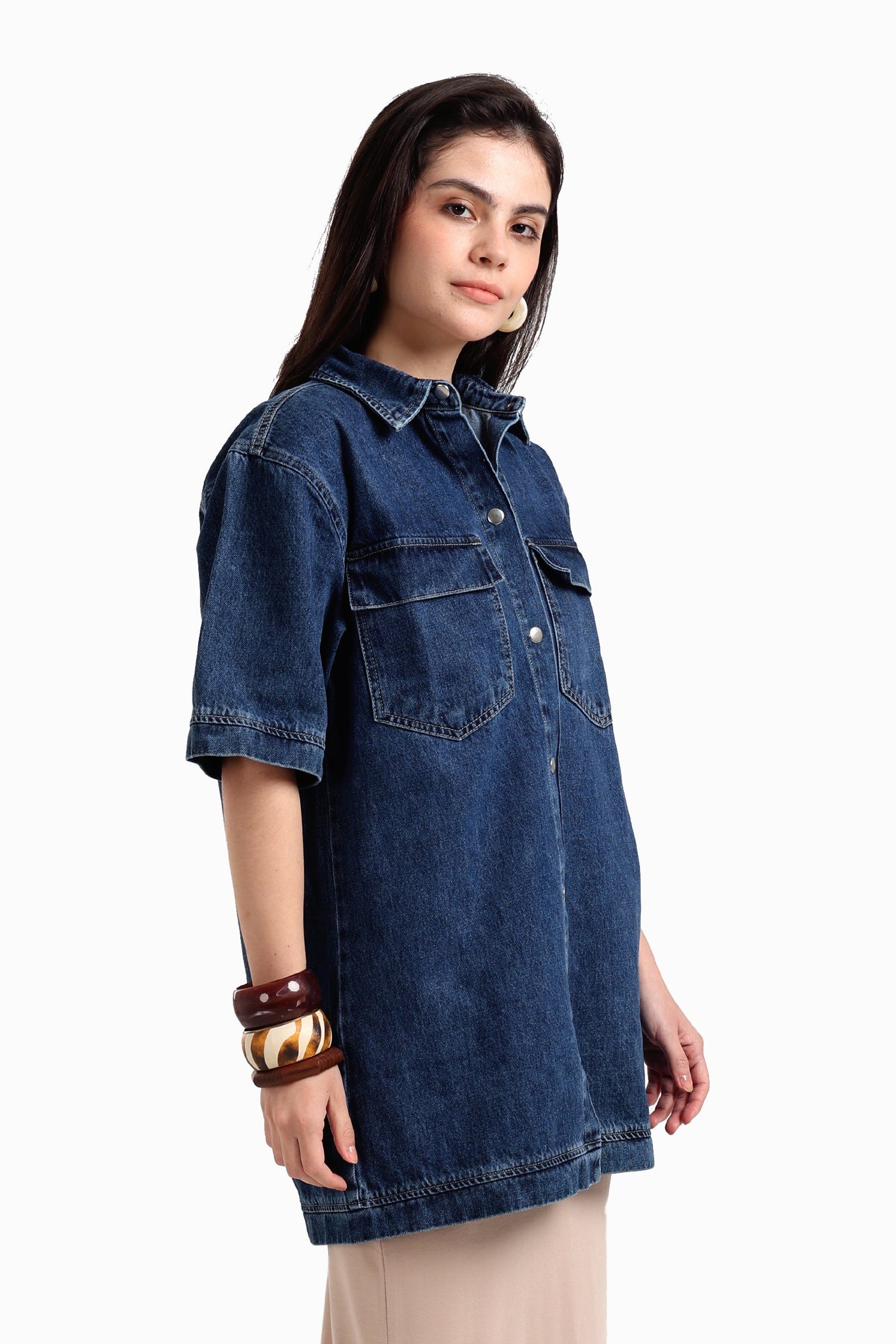 Carina - Denim Shirt With Pockets