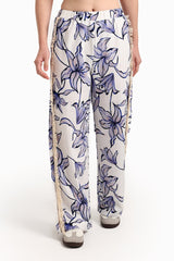 Carina - Floral Pants with Fringe Detail