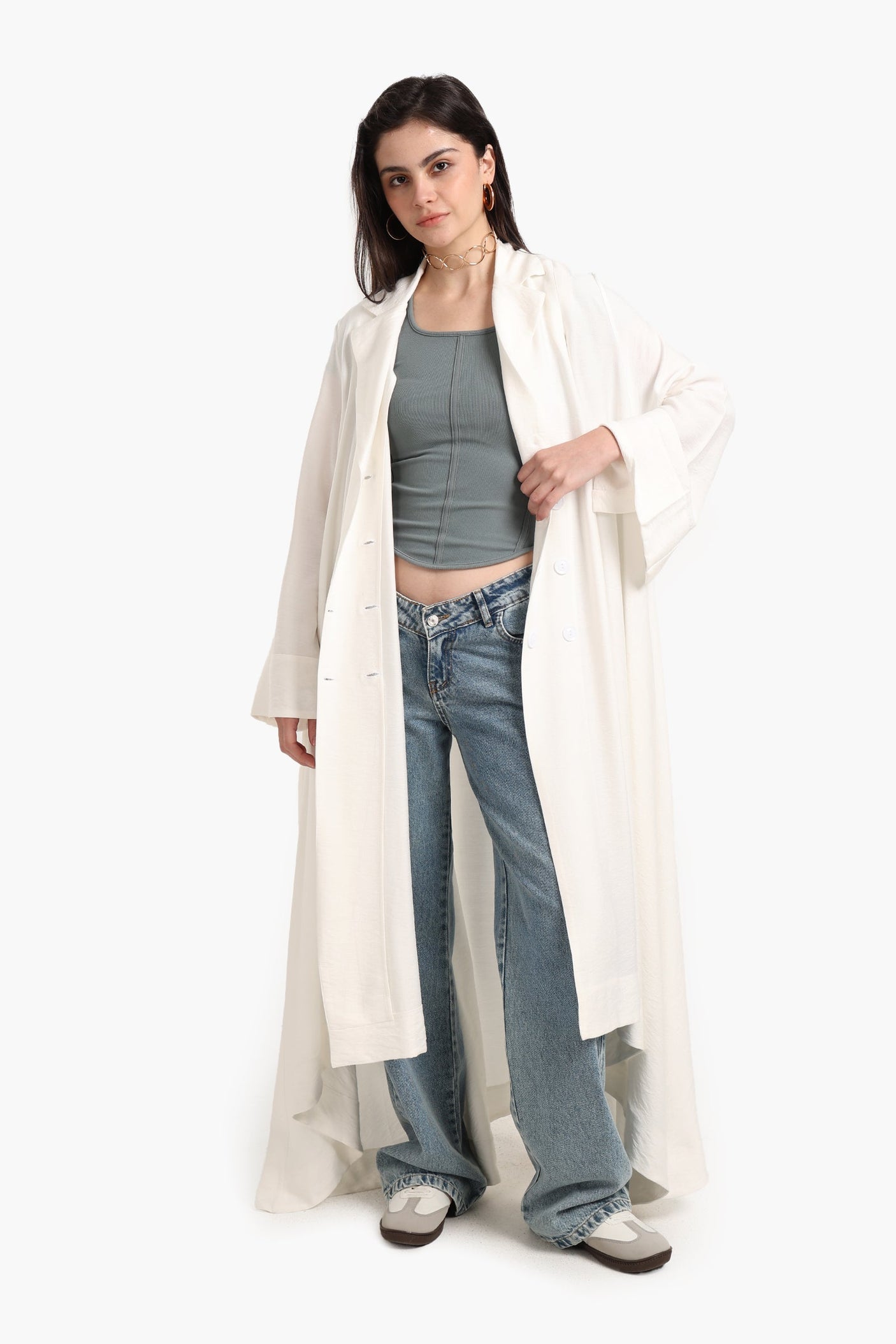Carina - Embroidered Neck & Cuffs Kimono