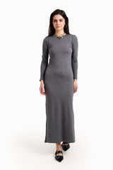 Carina - Slim Dress with Back Slit