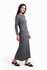 Carina - Slim Dress with Back Slit