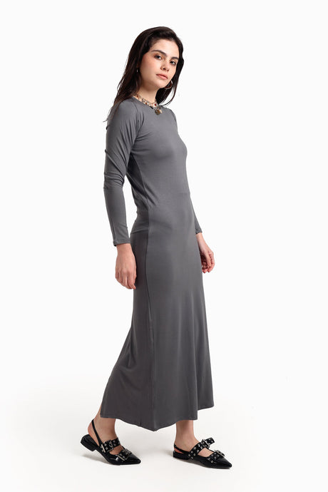 Carina - Slim Dress with Back Slit