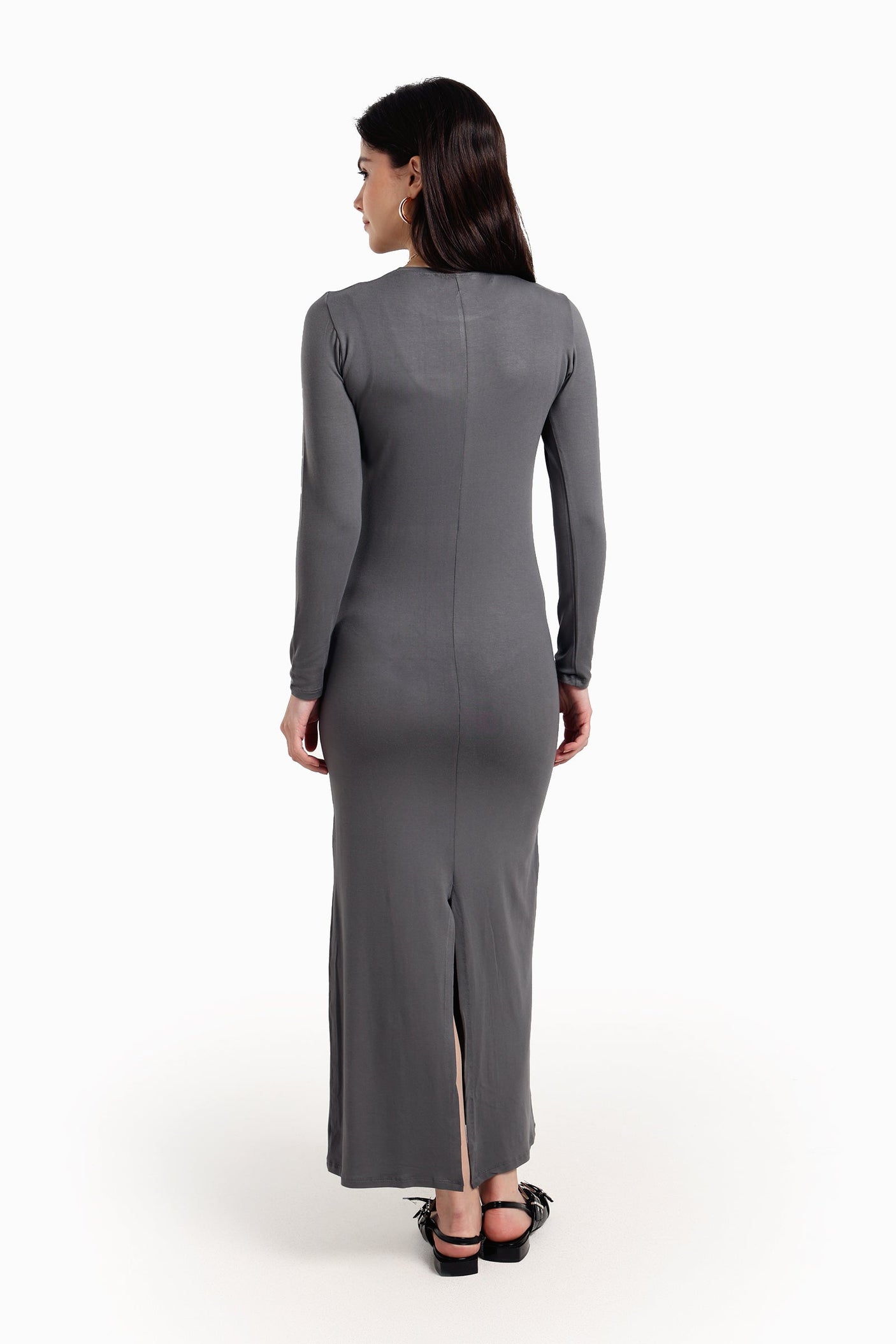 Carina - Slim Dress with Back Slit