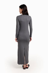Carina - Slim Dress with Back Slit