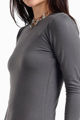 Carina - Slim Dress with Back Slit