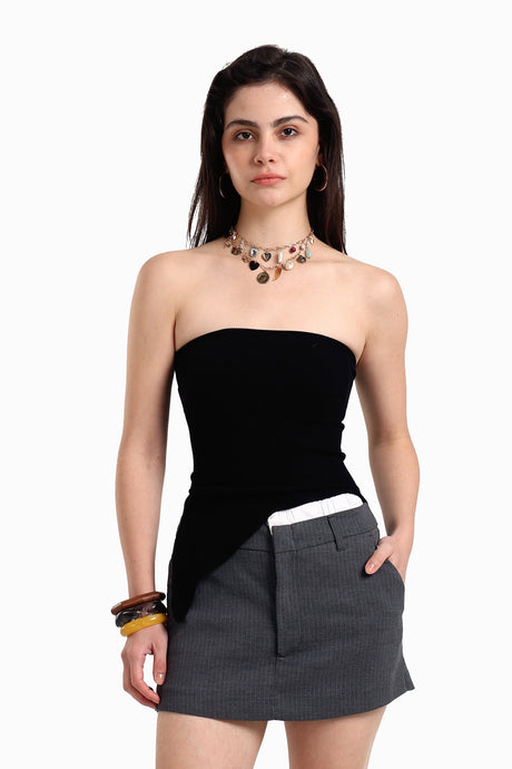 Carina - Asymmetrical Strapless Top