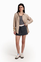 Carina - Voile Button Closure Shirt