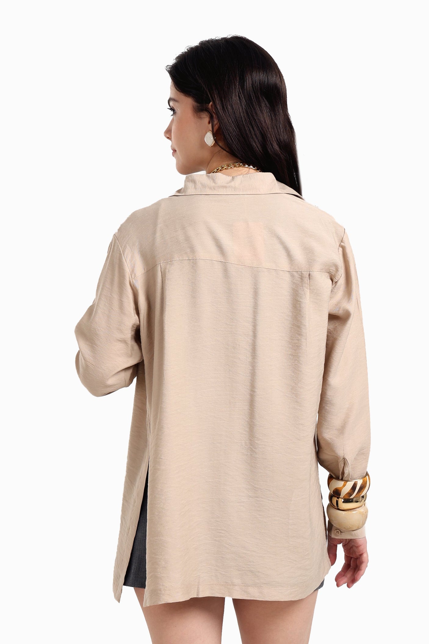 Carina - Voile Button Closure Shirt