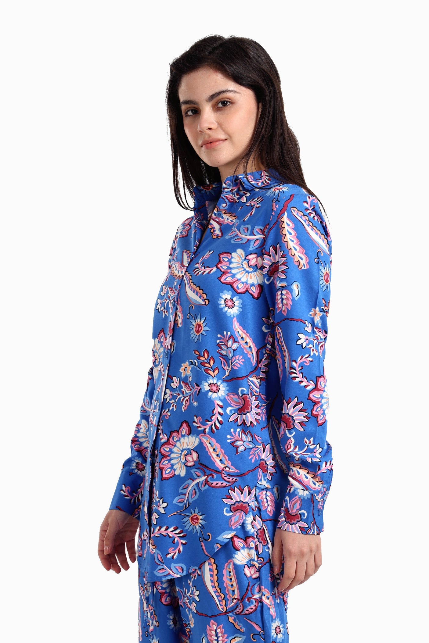 Carina - Chic Cotton Printed Shirt