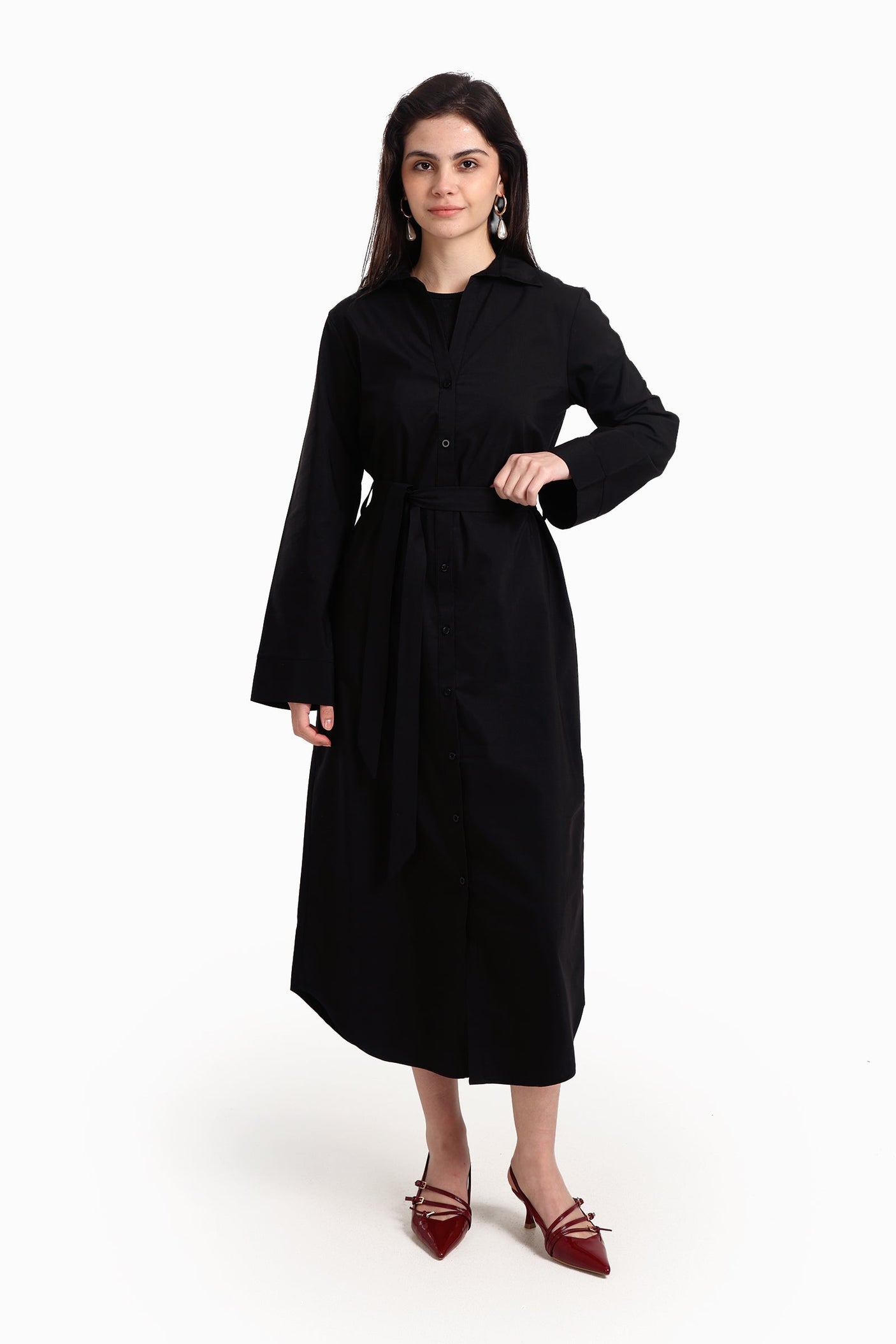 Carina - Classic Poplin Shirt Dress