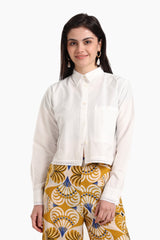 Carina - Denim Cropped Shirt