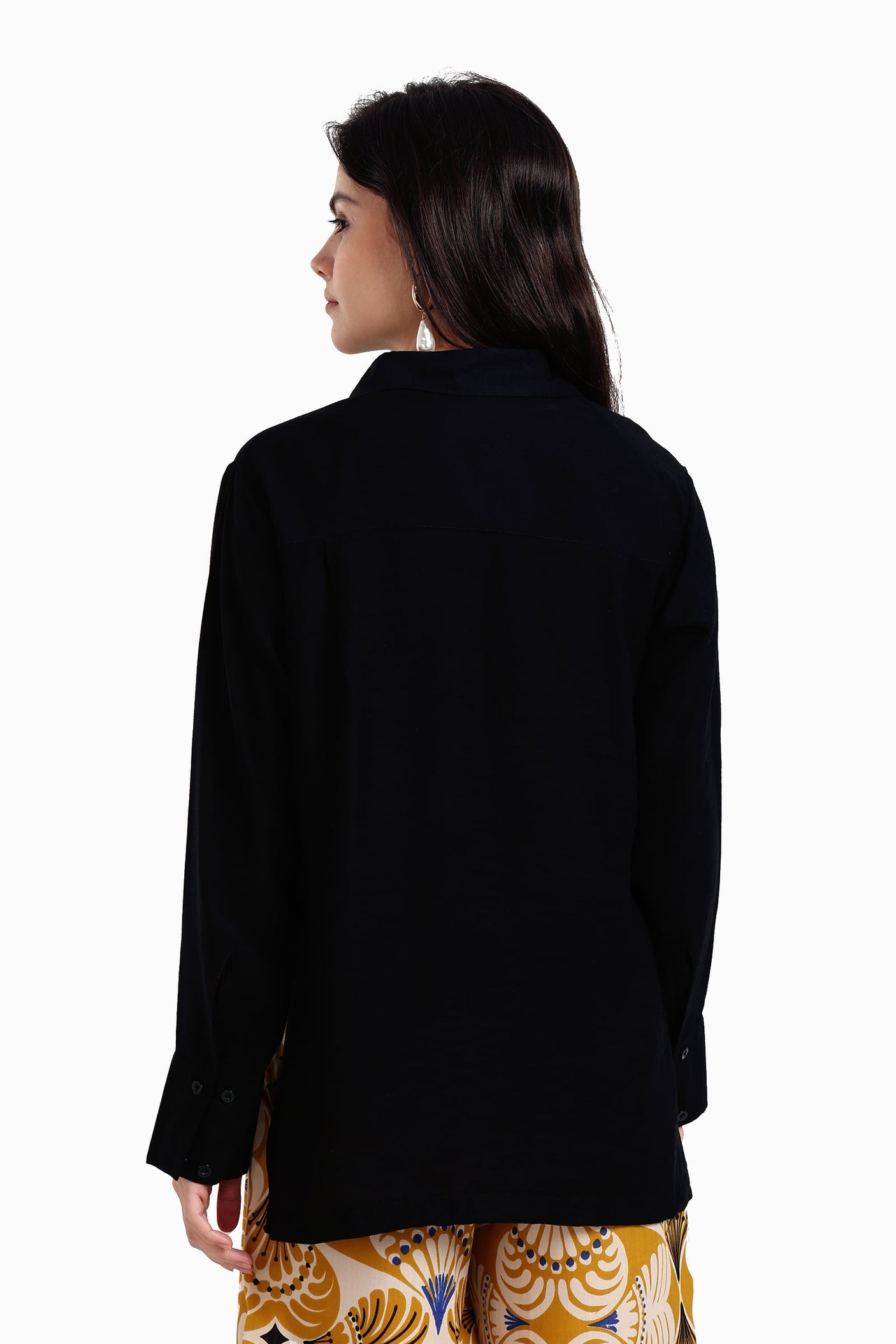 Carina - Voile Button Closure Shirt